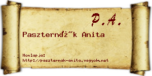 Paszternák Anita névjegykártya