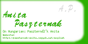 anita paszternak business card